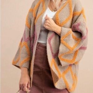 Kori Multicolor Geometric Cardigan